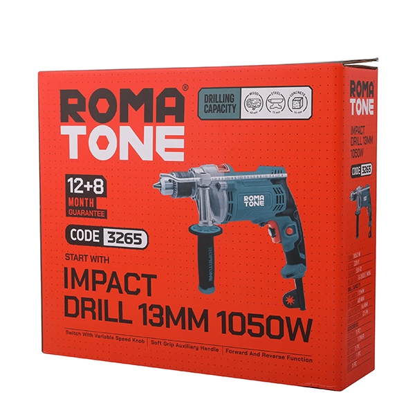 دریل چکشی 1050 وات نیم‌تنه فلزی ـ کد 3265