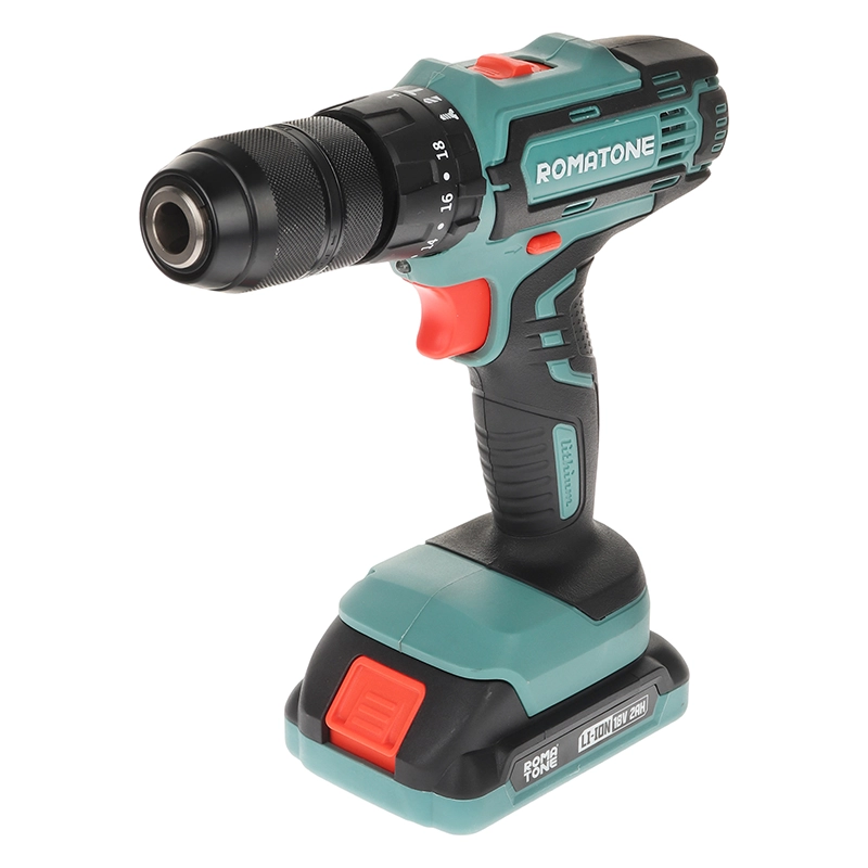 cordless-hammer-drill-driver-13mm-18v-4165 دریل پیچگوشتی شارژی چکشی ۱۳ میلیمتری ۱۸ ولت روماتون مدل ۴۱۶۵